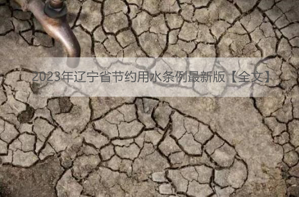 2023年辽宁省节约用水条例最新版【全文】