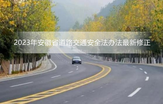 2023年安徽省道路交通安全法办法最新修正