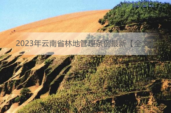 2023年云南省林地管理条例最新【全文】