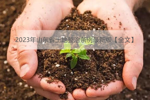 2023年山东省土地整治条例最新版【全文】